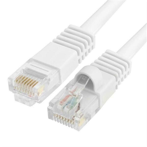 Cmple 350 MHz RJ45 7 ft. White Cat5e Ethernet Network Patch Cable 552-N